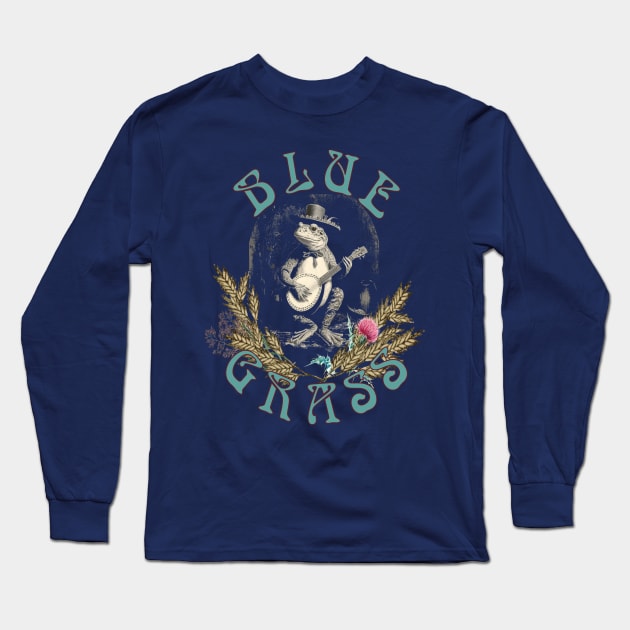 Bluegrass Frog Long Sleeve T-Shirt by April Snow 